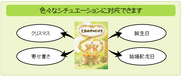色々なシチュエーションに対応できます